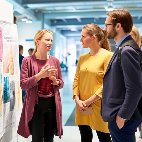 En gruppe mennesker taler sammen