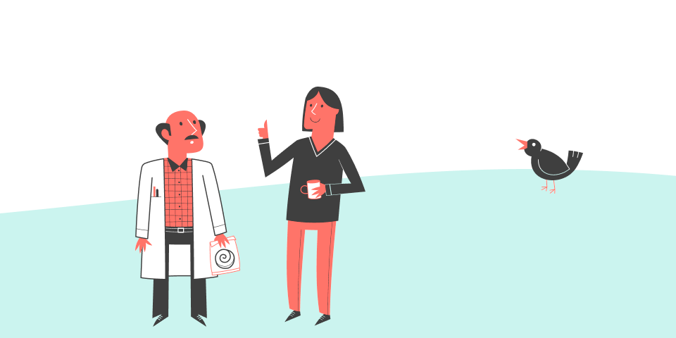 grafik af to personer