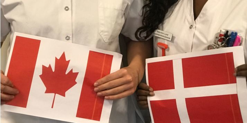 Dansk og canadisk flag - Globally Networked Learning