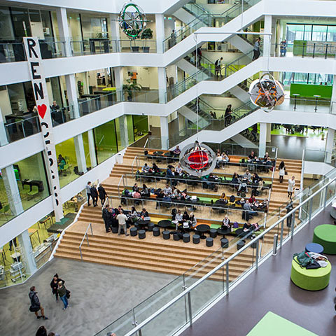Atrium på Campus Aarhus C