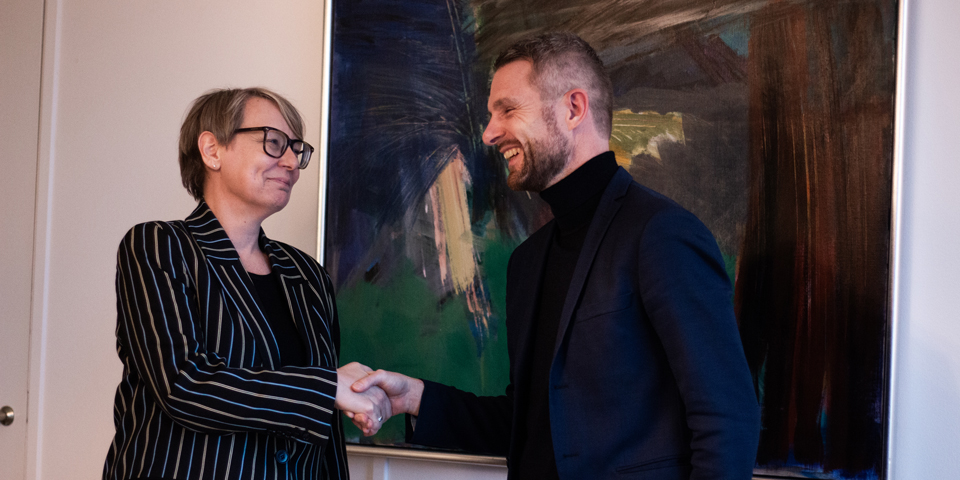 VIAs rektor Gitte Sommer Harriets og rådmand Christian Budde 