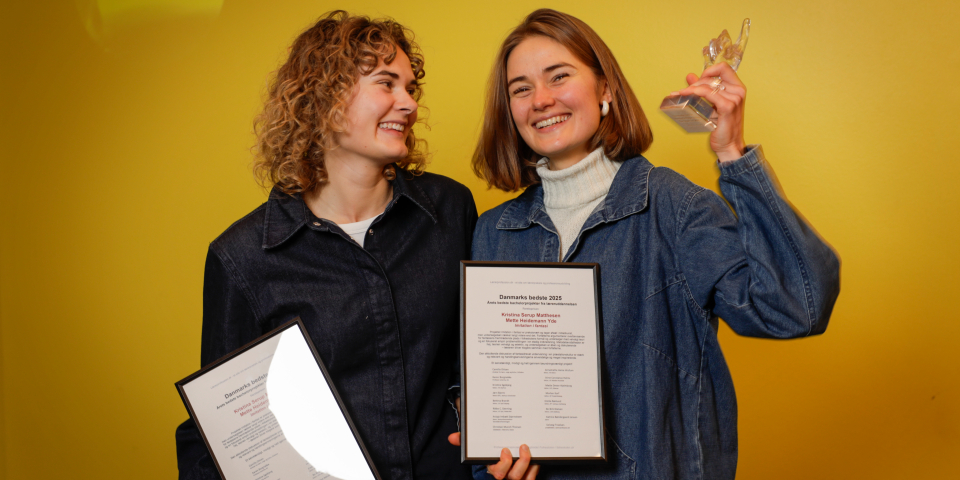 Kristina og Mette med deres priser