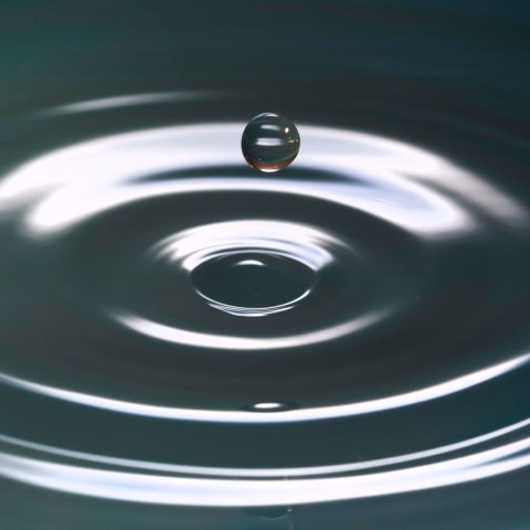 Vanddråbe spreder ringe